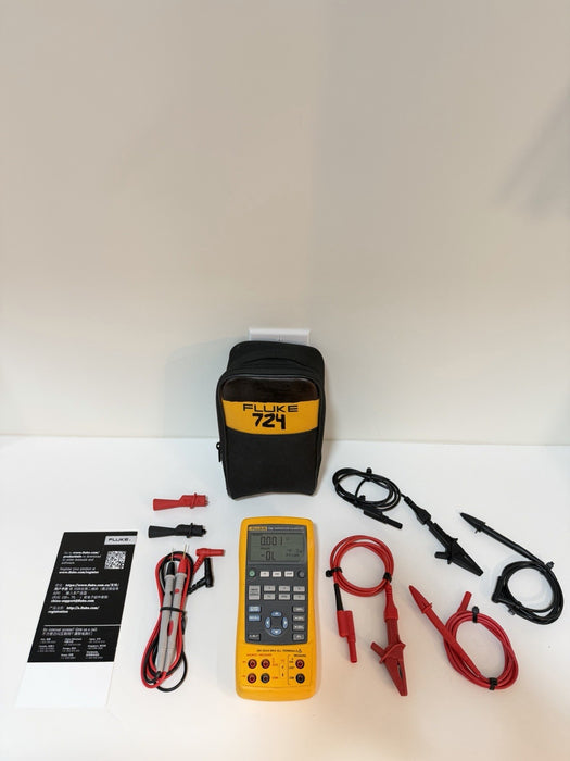 FLUKE 724 TEMPERATURE CALIBRATOR METER W/ LEADS & ACCESSORIES (TESTED)SHIPS FAST