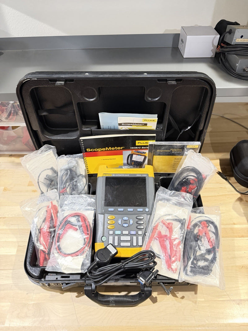 FLIKE 199C 200MHZ 2.5GS/s SCOPEMETER COLOR WITH ACCESSORIES