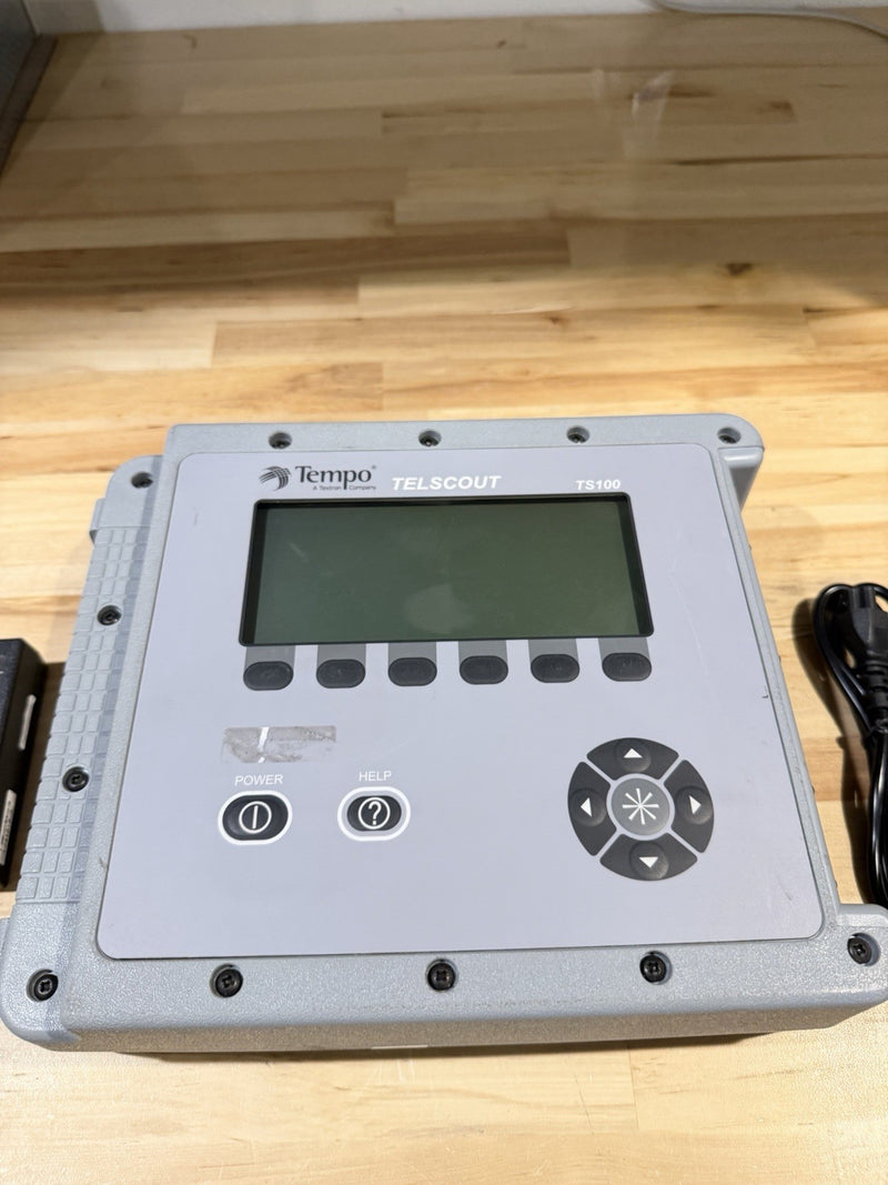 TEMPO TELSCOUT TS100 TDR REFLECTOMETER CABLE TESTER WITH LEADS & ACCESSORIES TESTED