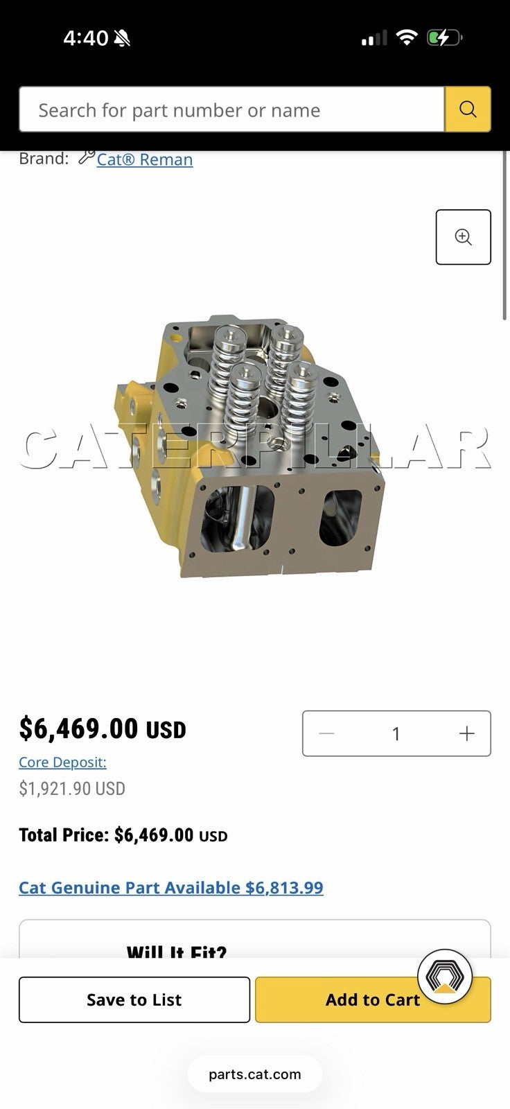 CAT 0R-2669 CYLINDER HEAD ASSEMBLY KIT (NEW SEALED) - GENUINE OEM / SHIPS FREE
