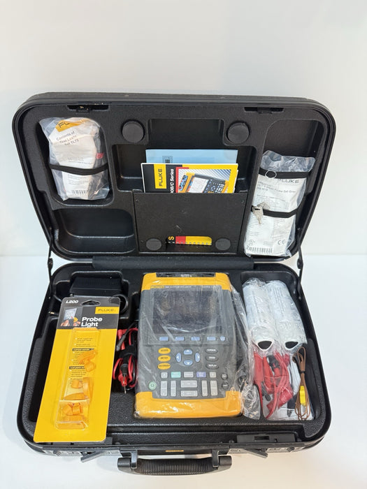FLUKE 199C 200MHZ 2.5GS/S SCOPEMETER COLOR ACCESSORIES NEW