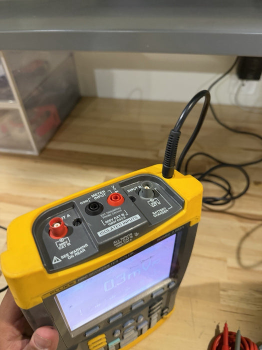 FLUKE 196C SCOPEMETER COLOR WITH LEADS 100MHZ 1GS/S TESTED