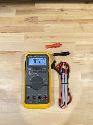 FLUKE 87 III TRUE RMS MULTIMETER W/LEADS & CLIPS - SHIPS FAST #7