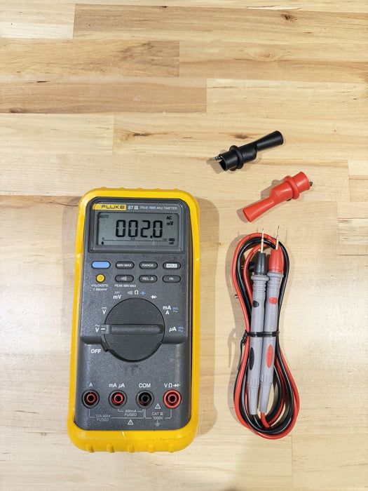 FLUKE 87 III TRUE RMS MULTIMETER WITH LEADS & CLIPS