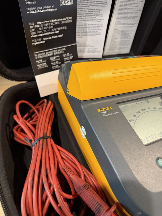 FLUKE 1550C 5KV INSULATION TESTER W LEADS & CASE - FREE SHIPPING
