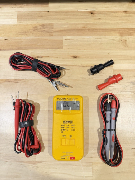 FLUKE 7-600 ELECTRICAL TESTER W/ LEADS & CLIPS (SHIPS FAST) TESTED