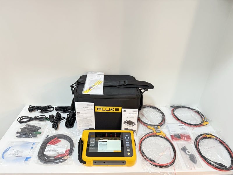 FLUKE 1775 THREE-PHASE POWER QUALITY ANALYZER WITH ACCESSORIES CALIBRATED 2028