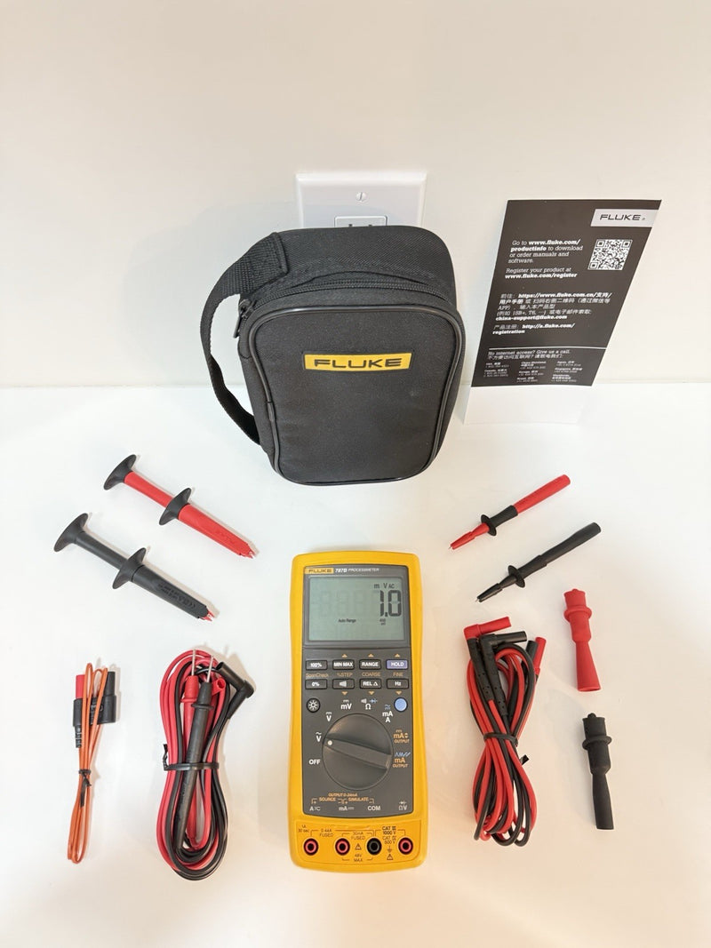 FLUKE 787B PROCESSMETER WITH ACCESSORIES & BAG TESTED