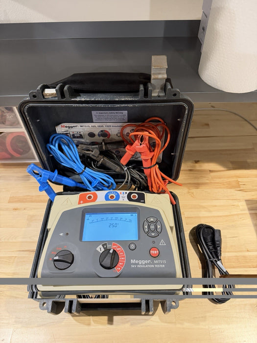 MEGGER MIT515 5KV INSULATION TESTER W/ LEADS & CHARGER (TESTED) FREE SHIPPING