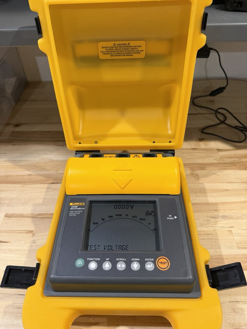 FLUKE 1550B MEGOHMMETER HIGH VOLTAGE INSULATION TESTER W/ LEADS - TESTED