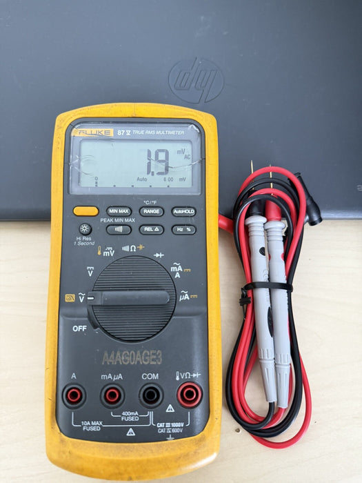 FLUKE 87V TRUE RMS MULTIMETER W /LEADS - SHIPS FAST