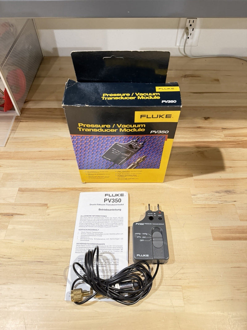 FLUKE PV350 PRESSURE VACUMM TRANSDUCER MODULE TESTED