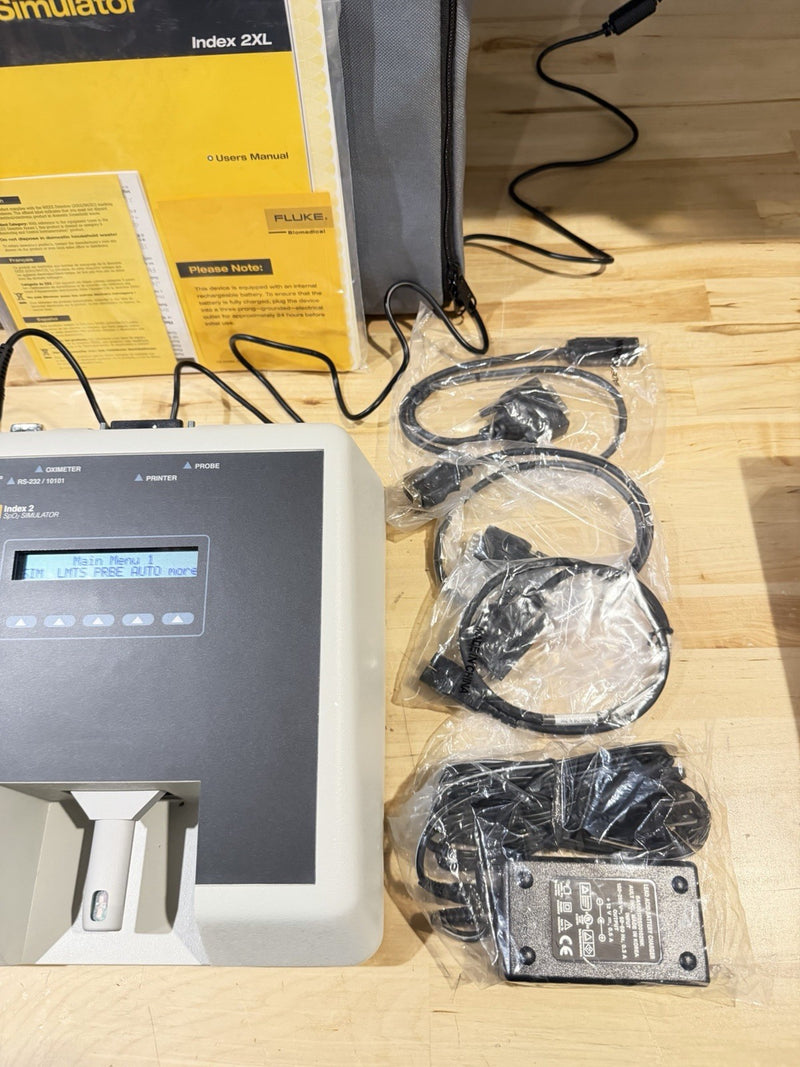 FLUKE INDEX 2 SPO2 SIMULATOR KIT W/ ACCESSORIES (TESTED) SHIPS FREE - NEW