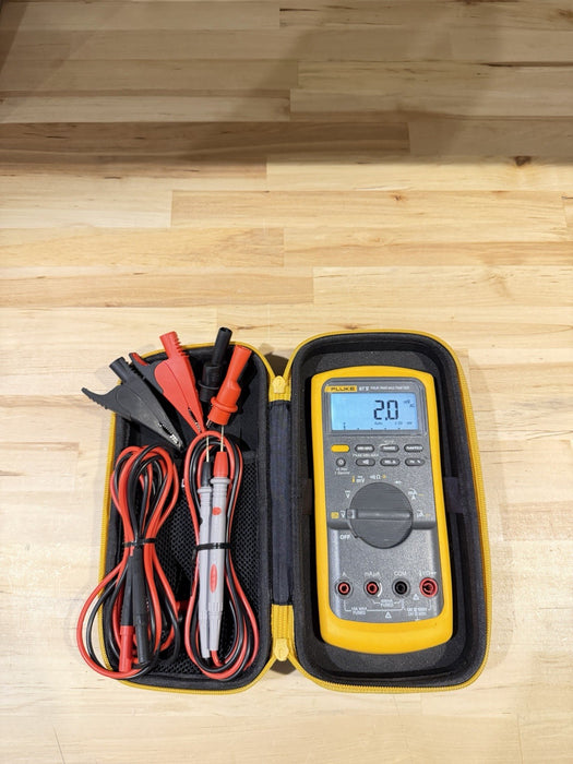 FLUKE 87V TRUE RMS MULTIMETER W/ LEADS (TESTED) SHIPS FAST BAG