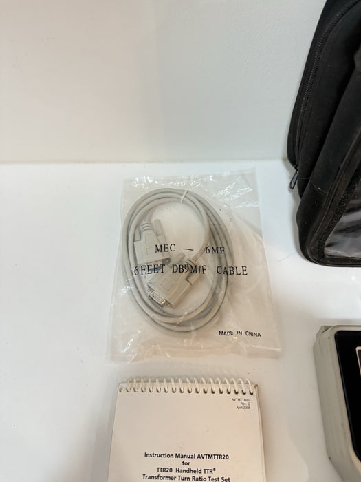 MEGGER TTR20 TRANSFORMER TURN-RATIO TEST SET WITH LEADS & BAG