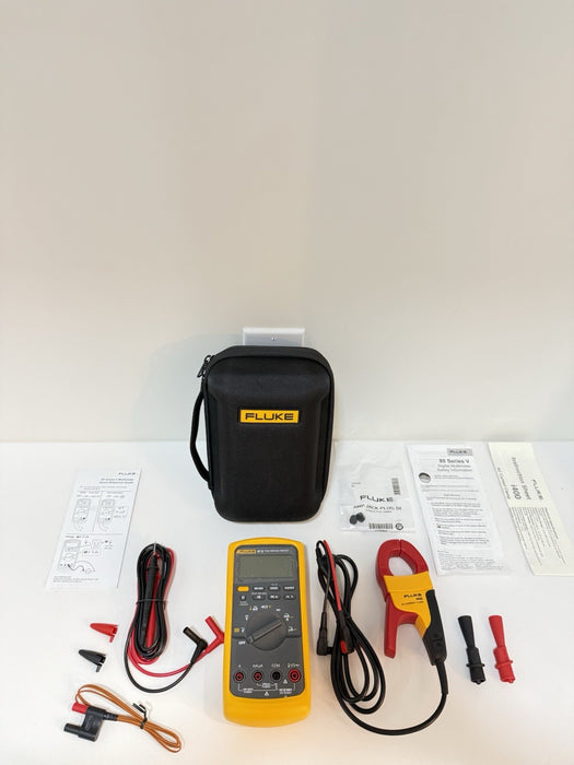 FLUKE 87 V MULTIMETER COMBI KIT W/ i400 CLAMP & LEADS - SHIPS FAST (NEW)