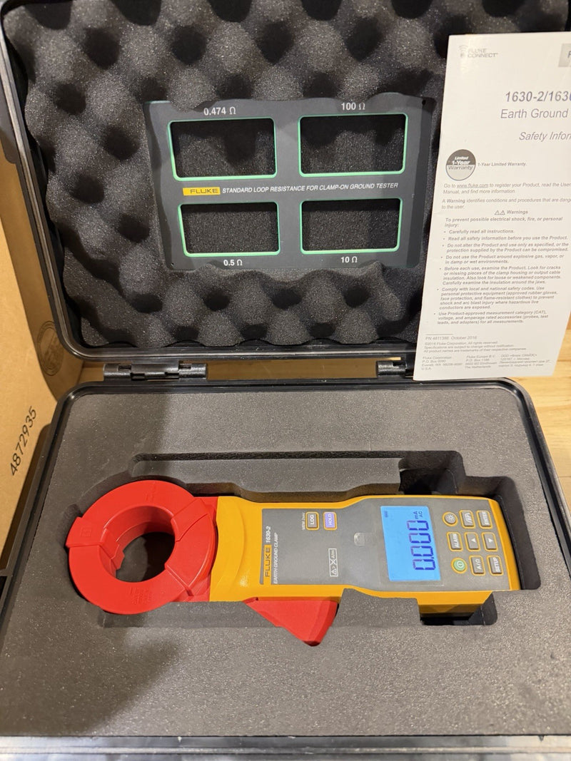 FLUKE 1630-2 FC EARTH GROUND CLAMP FREE SHIPPING (NEW FACTORY SEALED)