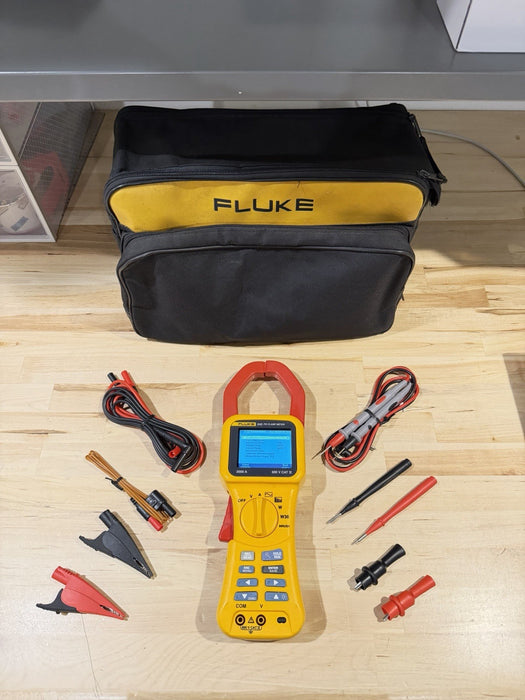 FLUKE 345 POWER QUALITY CLAMP METER W/LEADS & ACCESSORIES /FREE SHIPPING READ