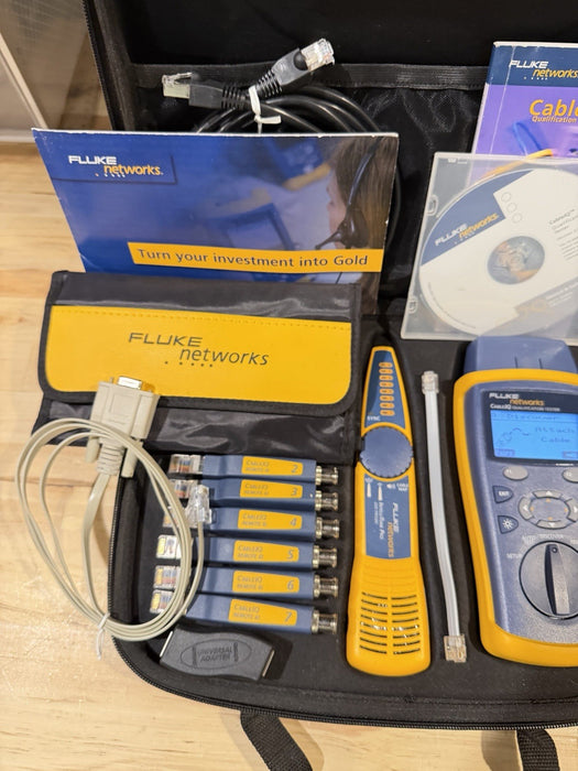 FLUKE NETWORKS CABLE IQ QUALIFICATION TESTER KIT  (TESTED) SHIPS FAST