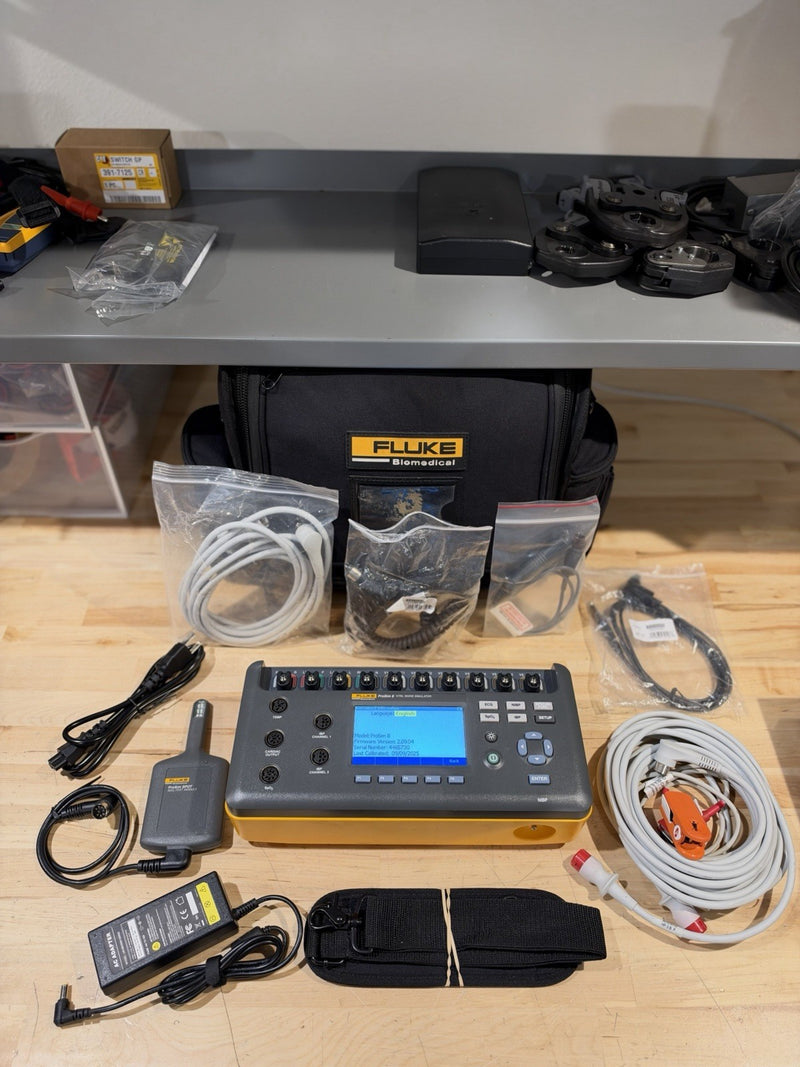 FLUKE BIOMEDICAL PROSIM 8 VITAL SIGNS SIMULATOR KIT W/ SPO2 (CALIBRATED 2026)