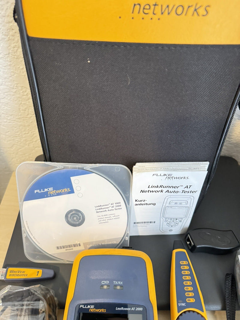 FLUKE NETWORKS LRAT-2000 LINKRUNNER AT-2000 AUTO TESTER W FLUKE INTELLITONEPROBE