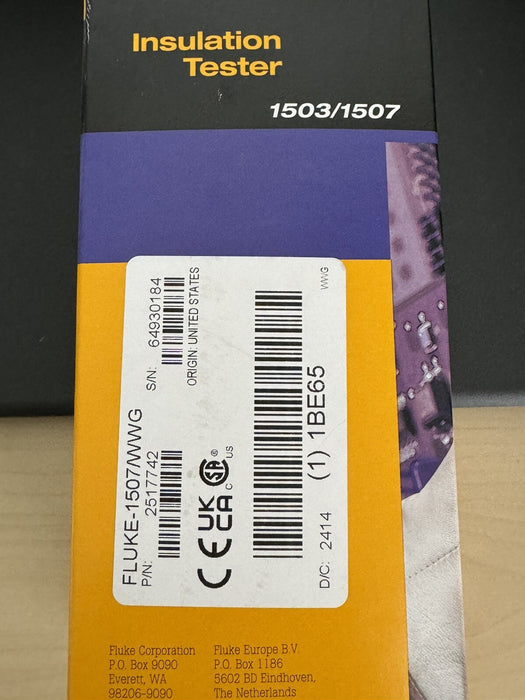 FLUKE 1507 DIGITAL INSULATION RESISTANCE TESTER MFG-2024 NEW SEALED