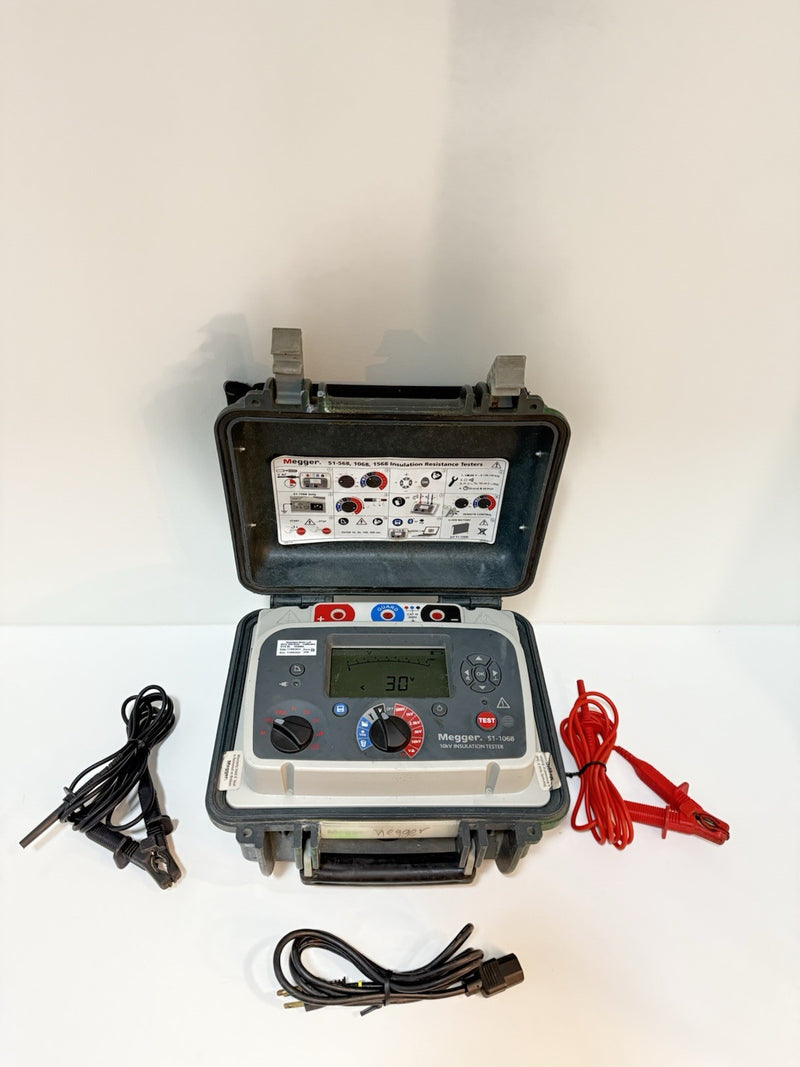 MEGGER S1-1068 10KV INSULATION TESTER WITH LEADS & CHARGER CALIBRATED 2024 TESTED