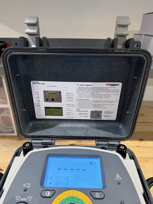 MEGGER DLRO10HD DIGITAL LOW RESISTANCE OHMETER W/ PROBES & CHARGER (TESTED)