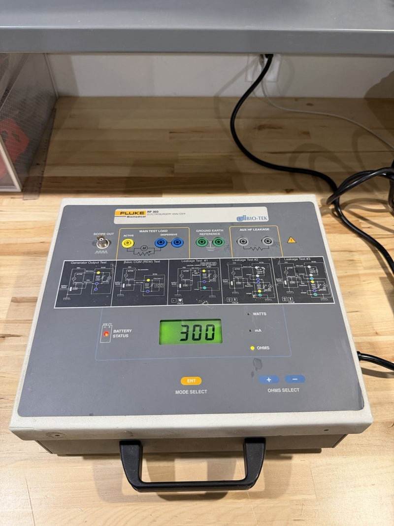 FLUKE BIOMEDICAL RF303 ELECTROSURGERY ANALYZER TESTED