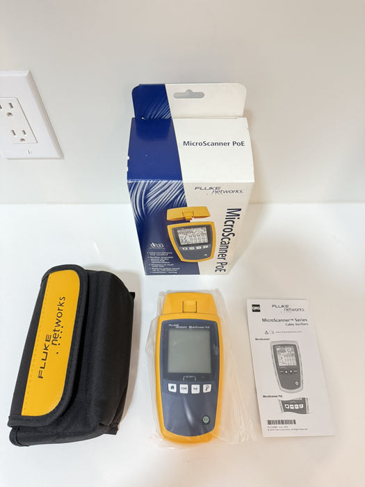 FLUKE NETWORKS MICRO-SCANNER NETWORK CABLE & POE TESTER (NEW) - FREE SHIPPING