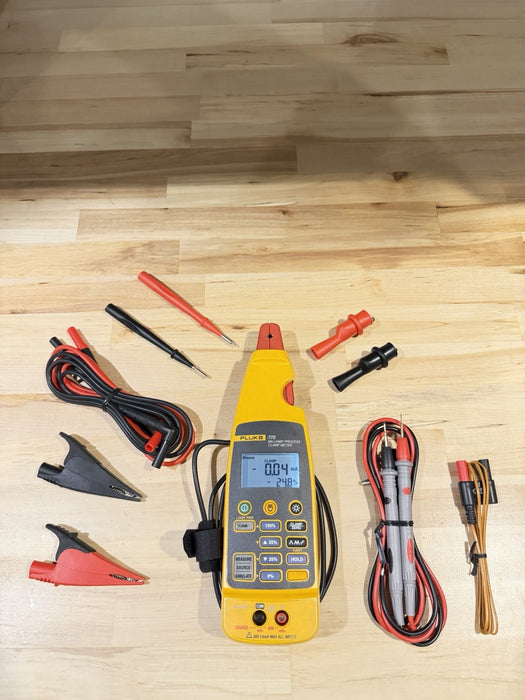 FLUKE 772 MILLIAMP PROCESS CLAMP W/ LEADS & CLIPS (TESTED) SHIPS FAST