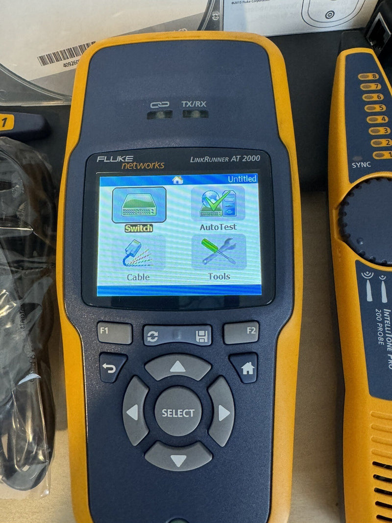 FLUKE NETWORKS LRAT-2000 LINKRUNNER AT-2000 AUTO TESTER W FLUKE INTELLITONEPROBE