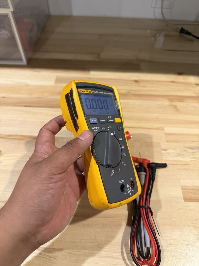FLUKE 116 TRUS-RMS MULTIMETER LEADS TESTED