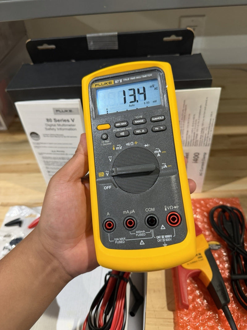 FLUKE 87V/IMSK INDUSTRIAL MULTIMETER SERVICE KIT WITH I400 AC CURRENT CLAMP