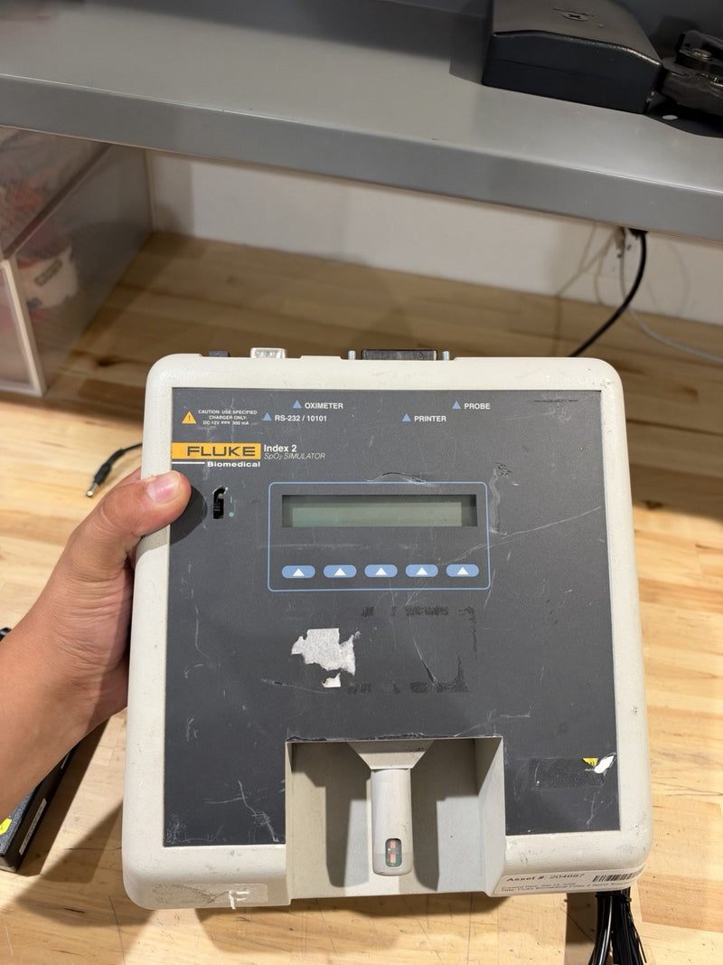 FLUKE INDEX 2 SPO2 SIMULATOR W/ ACCESSORIES (TESTED) SHIPS FREE