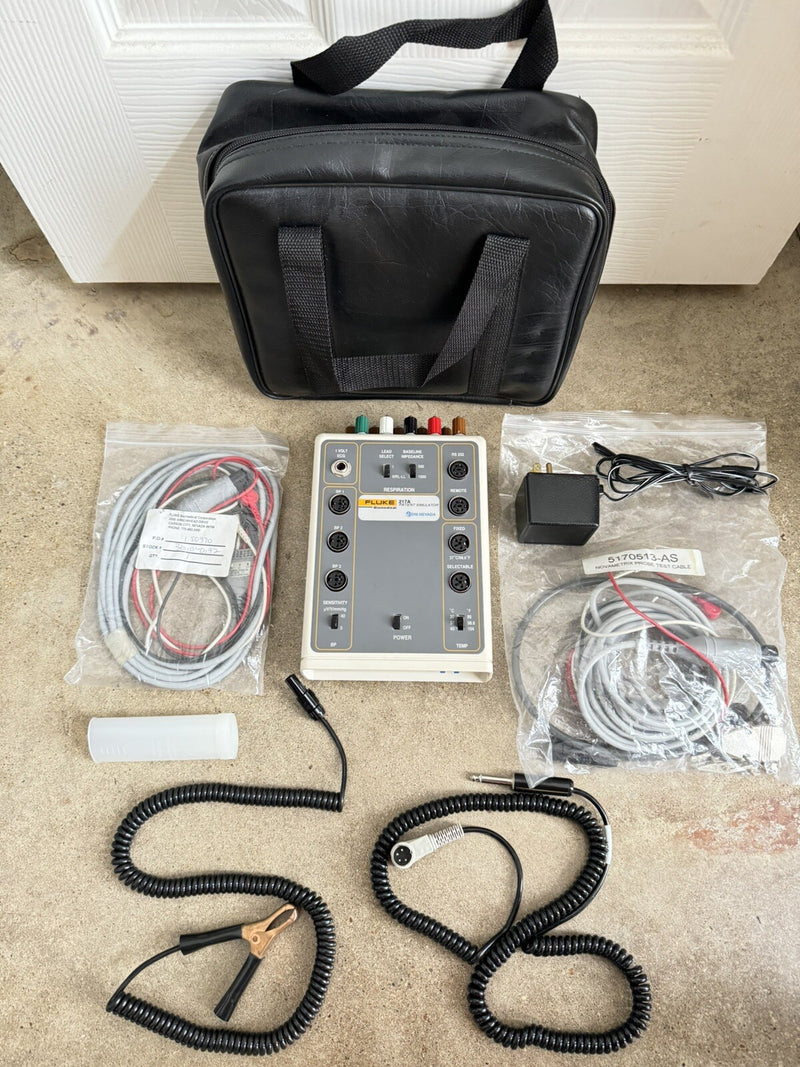 FLUKS 217A PATIENT SIMULATOR WITH ACCESSORIES & BAG