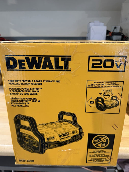 DEWALT DCB1800B 20V 1800 WATT PORTABLE POWER STATION & PARALLEL BATTERY CHARGER
