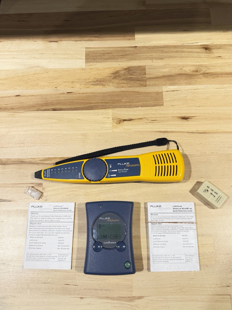 FLUKE NETWORKS LINKRUNNER W/ INTELLITONE 100 PROBE (TESTED) SHIPS FAST