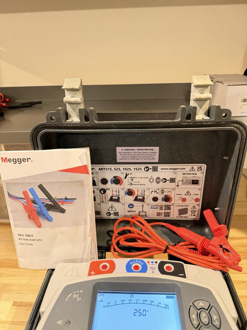 MEGGER MIT515 5KV INSULATION TESTER WITH LEADS & CHARGER TESTED