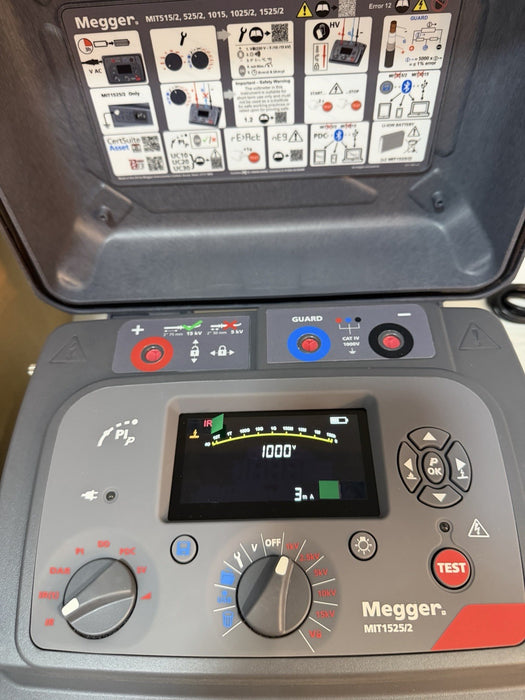 MEGGER MIT1525-2 15KV ADVANCED INSULATION TESTER(CALIBRATED 2026/2027)NEW SEALED