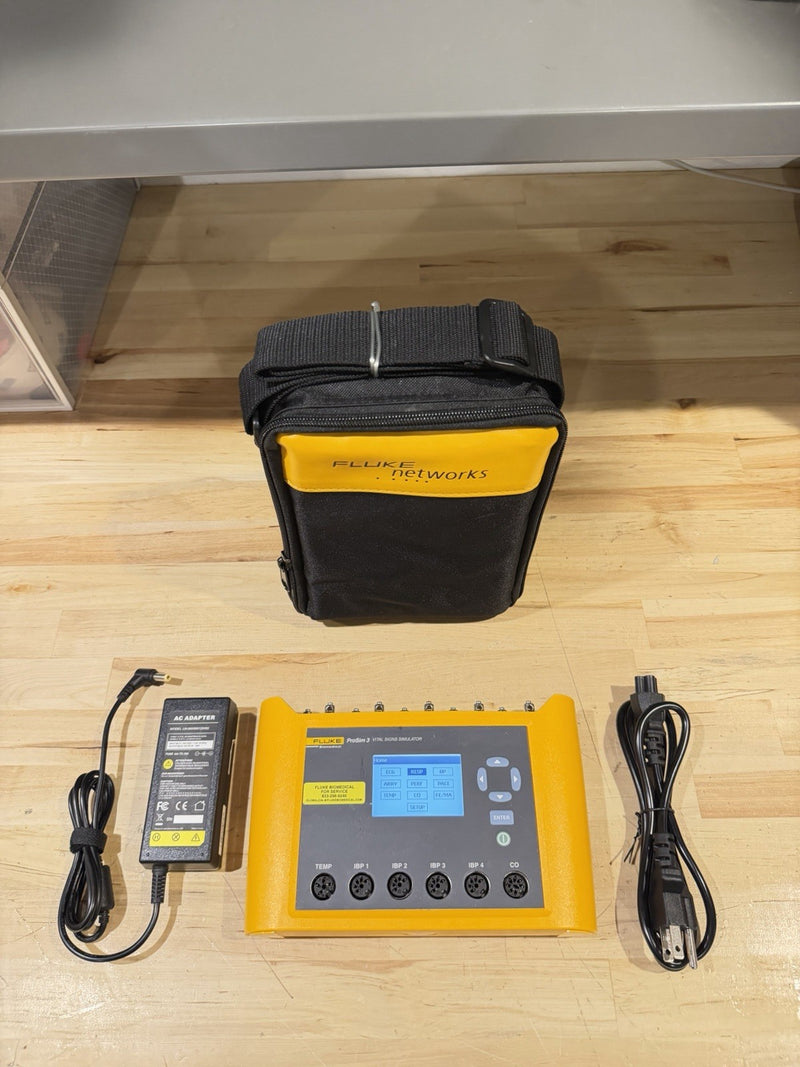 FLUKE BIOMEDICAL PROSIM 3 VITAL SIGNS SIMULATOR W/ CHARGER - TESTED