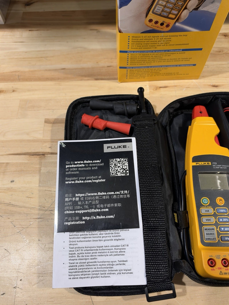 FLUKE 773 MILLIAMP PROCESS CLAMP (TESTED) NEW FREE SHIPPING - NEW