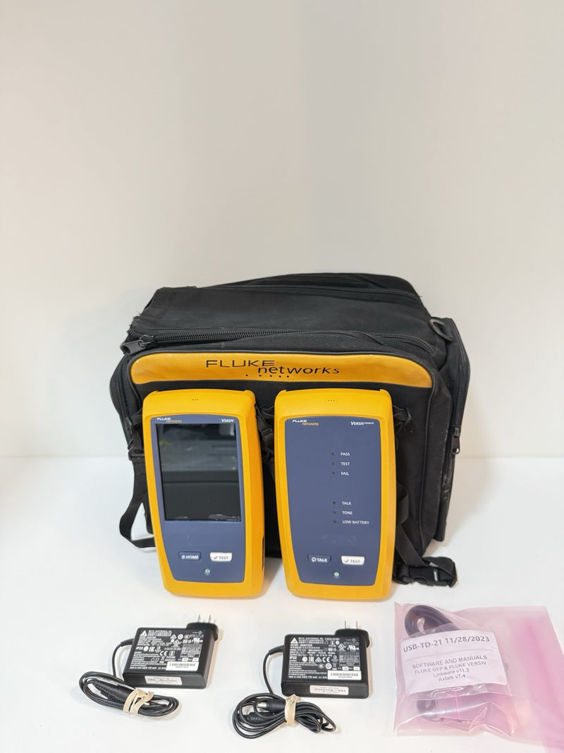 FLUKE NETWORKS VERSIV MAINFRAME & REMOTE WITH BAG & ACCESSORIES