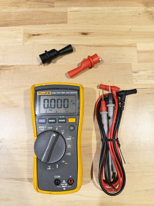 FLUKE 116 TRUS-RMS MULTIMETER / LEADS - SHIPS FAST (TESTED)