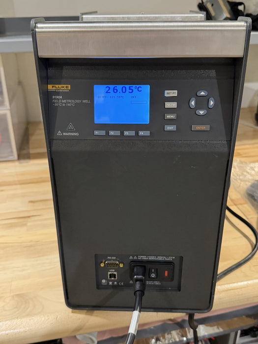 FLUKE 9190A FIELD METROLOGY WELL -95°C TO 140°C (TESTED) FREE SHIPPING