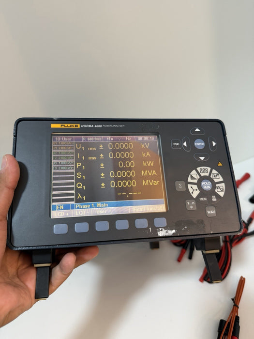 FLUKE NORMA 4000 POWER ANALYZER WITH LEADS & ACCESSORIES TESTED