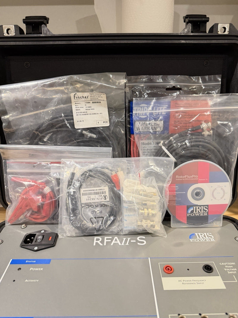 IRIS POWER RFAII-S MAGNETIC FLUX ANALYZER WITH ACCESSORIES TESTED