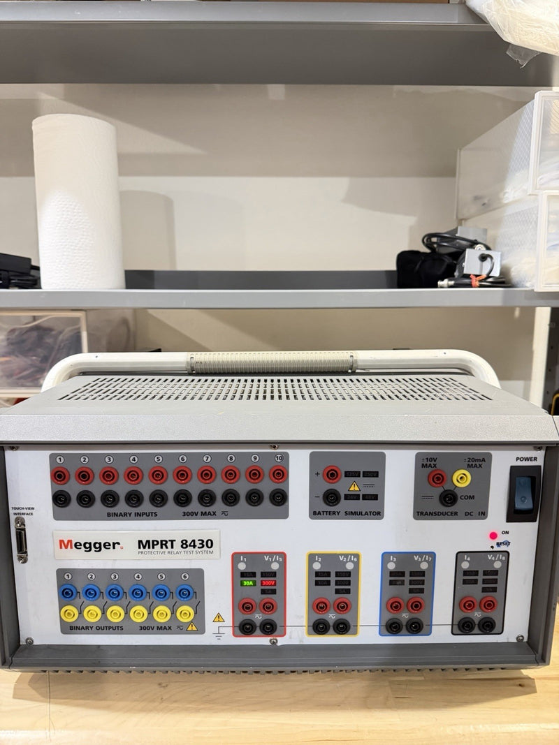 MEGGER MPRT8430 PROTECTIVE RELAY TESTING SYSTEM & TOUCHVIEW INTERFACE & LEADS