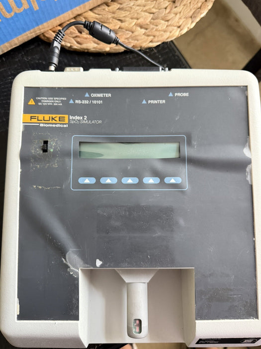FLUKE BIOMEDICAL INDEX 2 SPO2 SIMULATOR W BAG & CHARGER