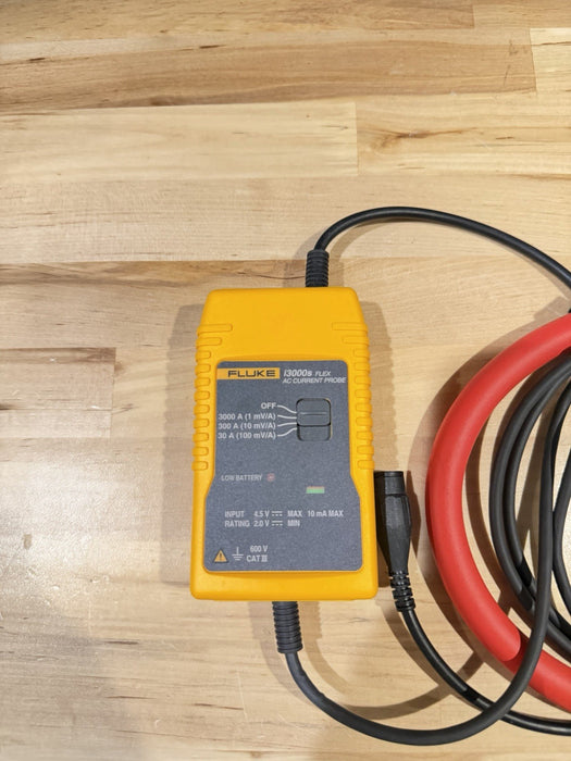 FLUKE I3000S FLEX AC CURRENT PROBE TESTED